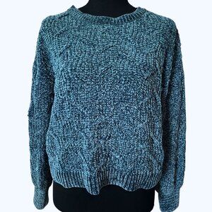 Teal Chenille Sweater Size S